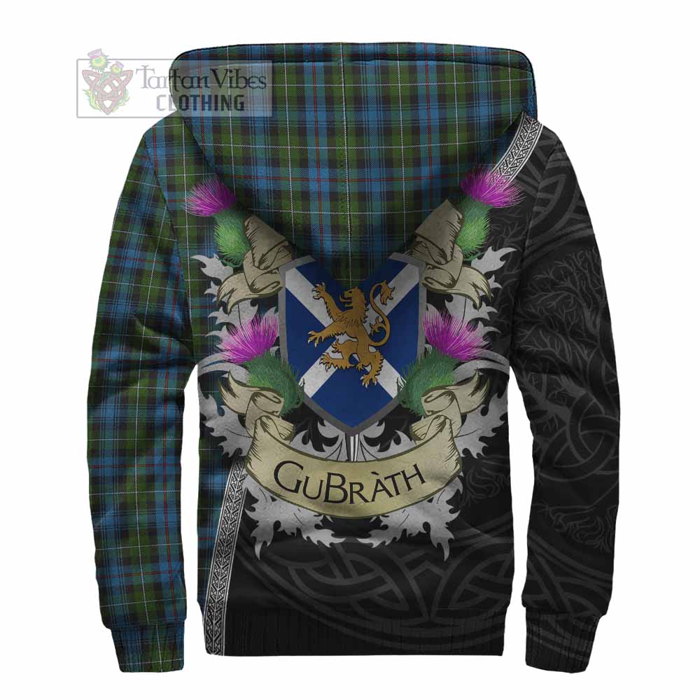 Tartan Vibes Clothing Mackenzie (Mckenzie) Tartan Family Crest Sherpa Hoodie Lion Rampant Royal Thistle Shield Celtic Inspired