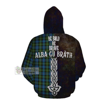 Mackenzie (Mckenzie) Tartan Family Crest Cotton Hoodie Alba Gu Brath Be Brave Lion Ancient Style