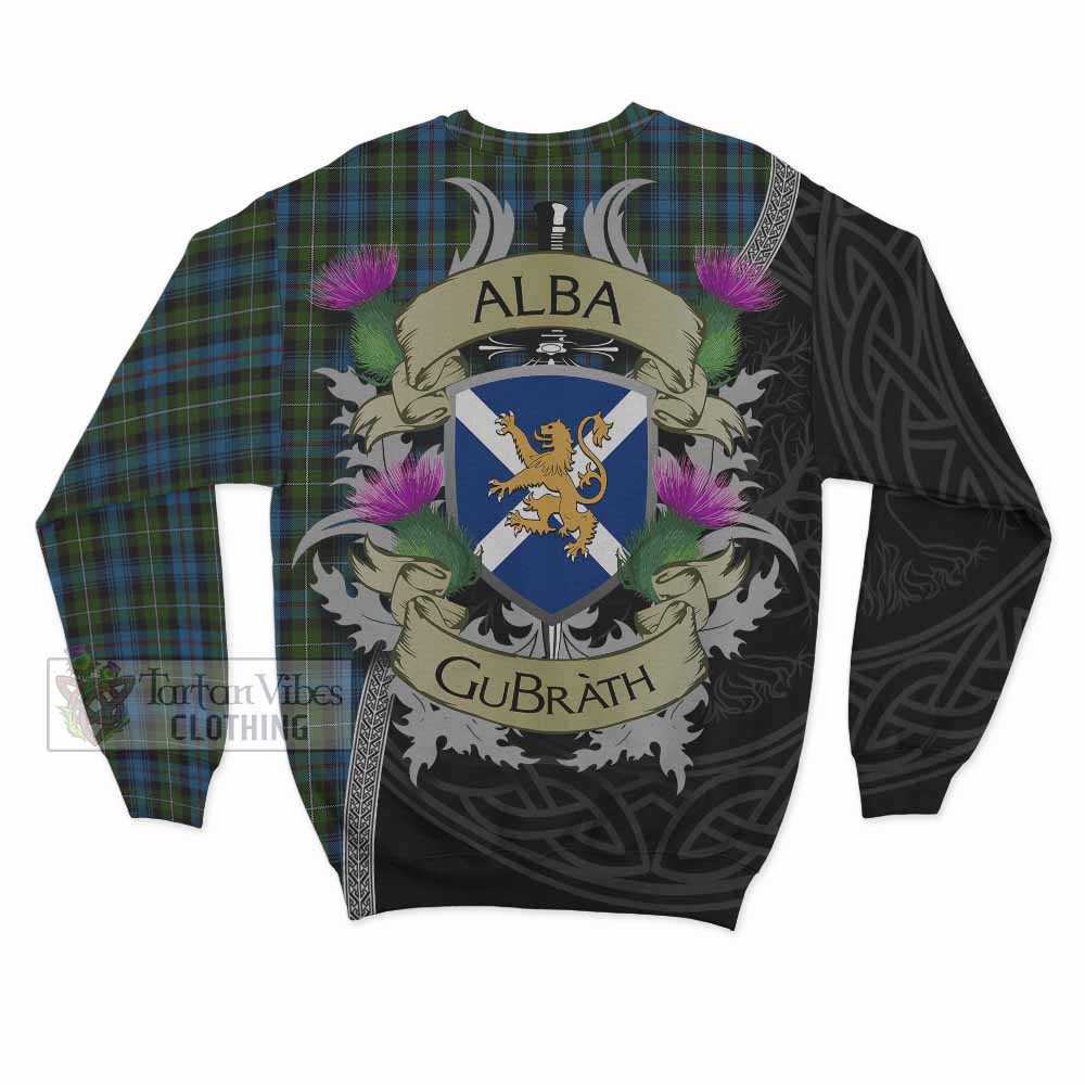 Tartan Vibes Clothing Mackenzie (Mckenzie) Tartan Family Crest Sweatshirt Lion Rampant Royal Thistle Shield Celtic Inspired