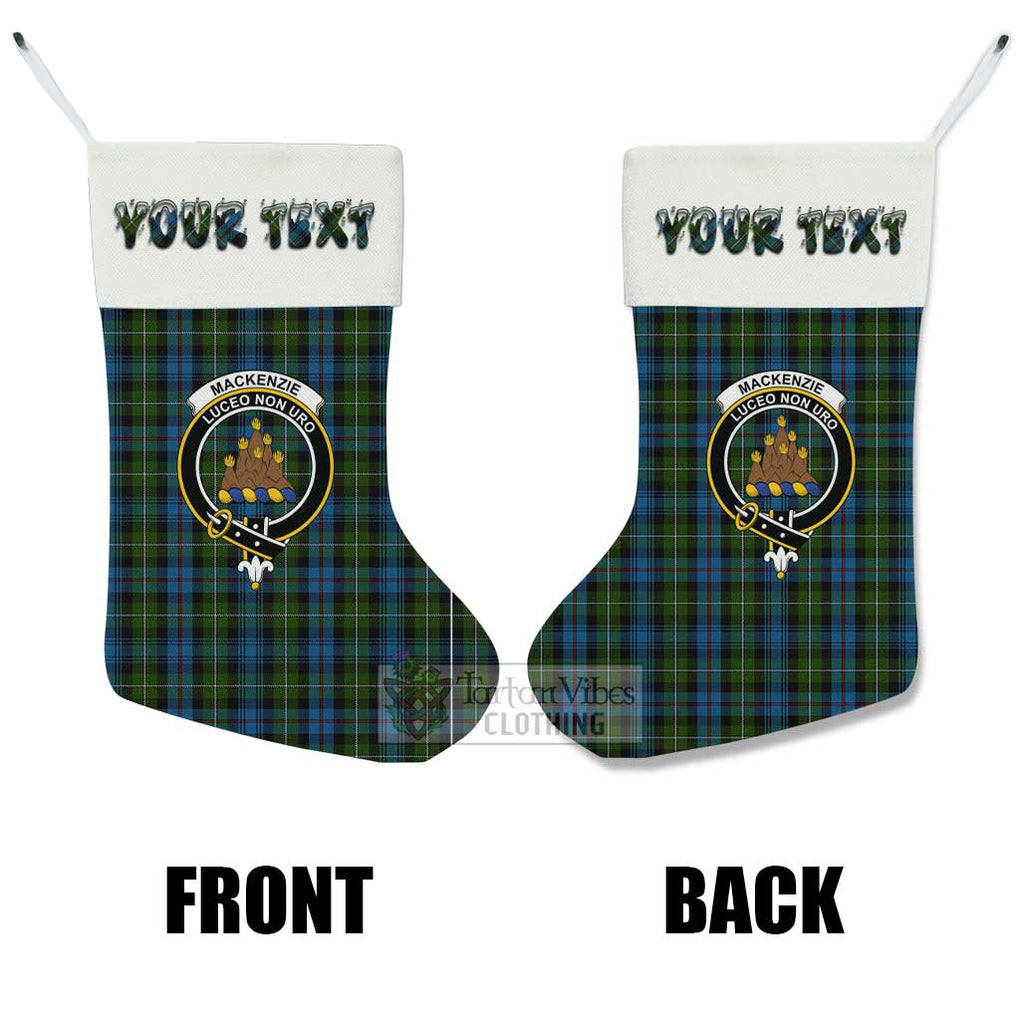 Tartan Vibes Clothing Mackenzie (Mckenzie) Tartan Family Crest Christmas Stocking with Personalized Text