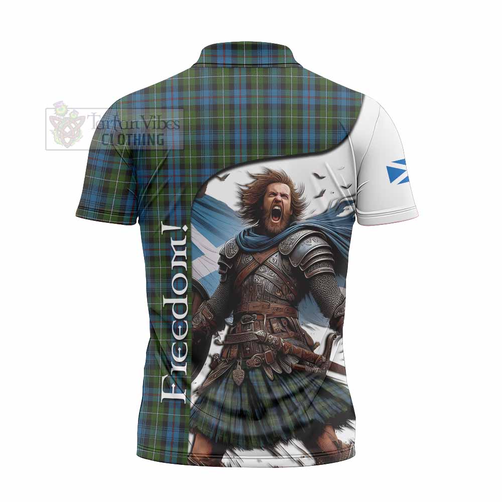 Tartan Vibes Clothing Mackenzie (Mckenzie) Crest Tartan Zipper Polo Shirt Inspired by the Freedom of Scottish Warrior