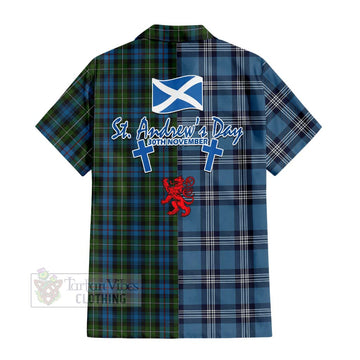 Mackenzie (Mckenzie) Tartan Hawaiian Shirt Happy St. Andrew's Day Half Tartan Style