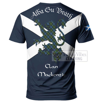 Tartan Vibes Clothing Mackenzie (Mckenzie) Tartan Lion Rampant T-Shirt – Proudly Display Your Heritage with Alba Gu Brath and Clan Name
