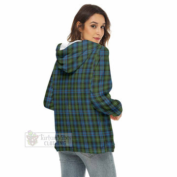 Tartan Vibes Clothing Mackenzie (Mckenzie) Tartan Women's Borg  Half Zip Fleece Hoodie