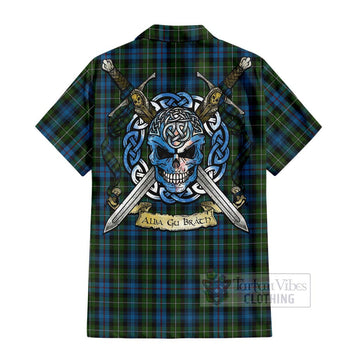 Mackenzie (Mckenzie) Tartan Hawaiian Shirt with Family Crest Celtic Skull Style