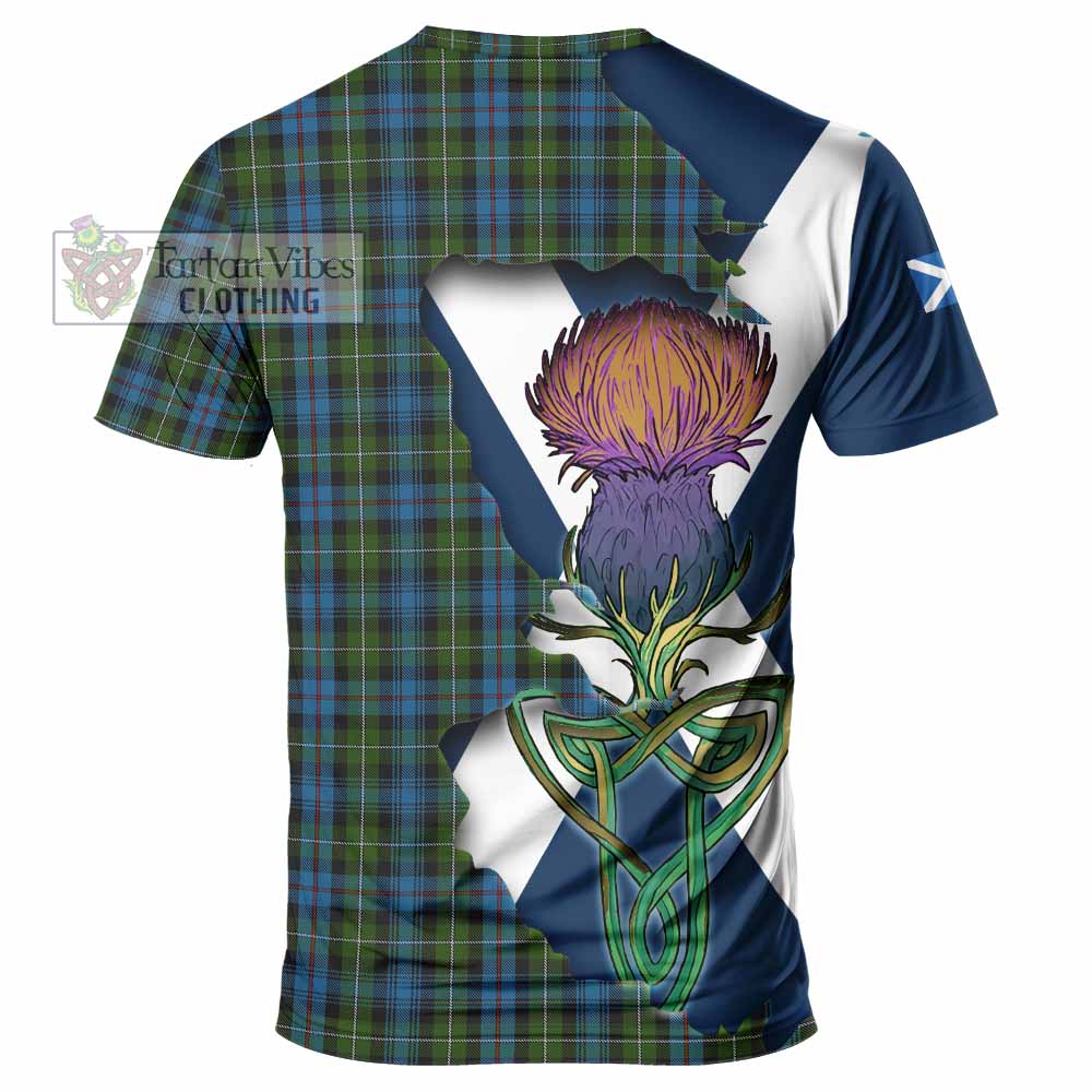 Tartan Vibes Clothing Mackenzie (Mckenzie) Tartan Family Crest T-Shirt Scottish Thistle Celtic Inspired