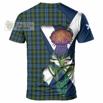 Tartan Vibes Clothing Mackenzie (Mckenzie) Tartan Family Crest T-Shirt Scottish Thistle Celtic Inspired