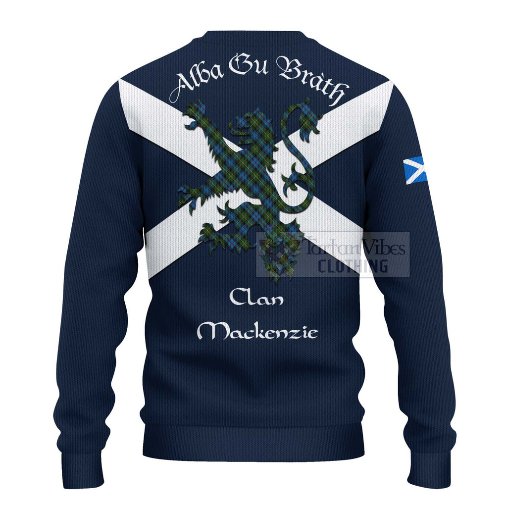 Tartan Vibes Clothing Mackenzie (Mckenzie) Tartan Lion Rampant Knitted Sweater – Proudly Display Your Heritage with Alba Gu Brath and Clan Name