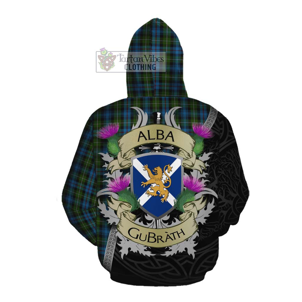 Tartan Vibes Clothing Mackenzie (Mckenzie) Tartan Family Crest Cotton Hoodie Lion Rampant Royal Thistle Shield Celtic Inspired