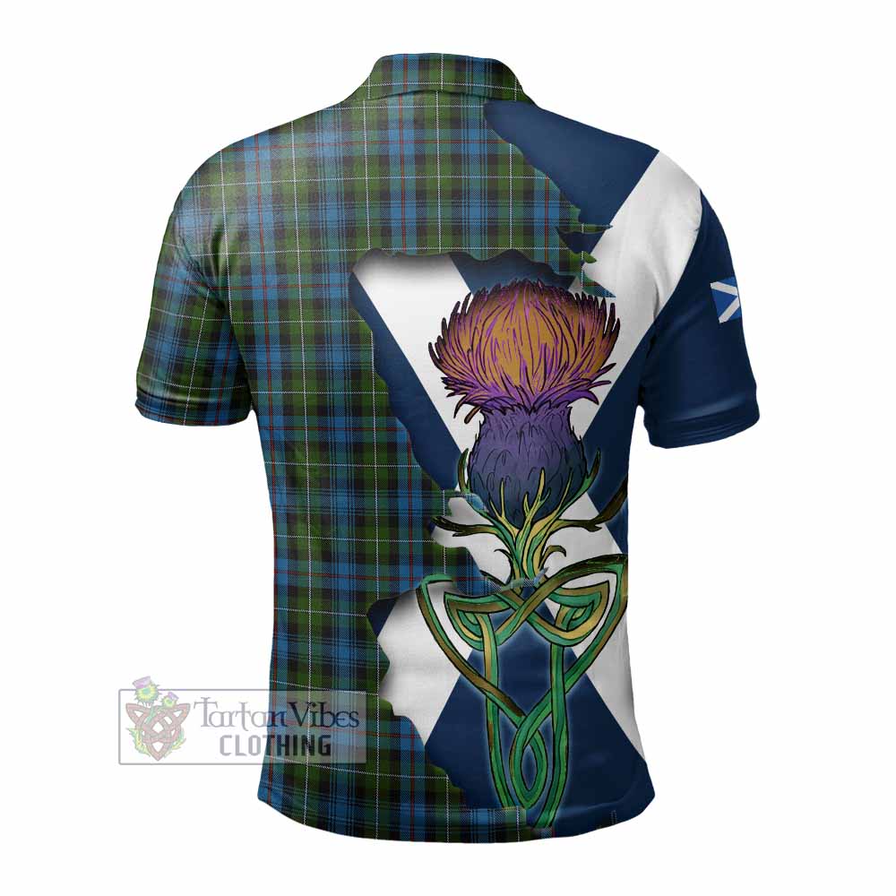 Tartan Vibes Clothing Mackenzie (Mckenzie) Tartan Family Crest Polo Shirt Scottish Thistle Celtic Inspired