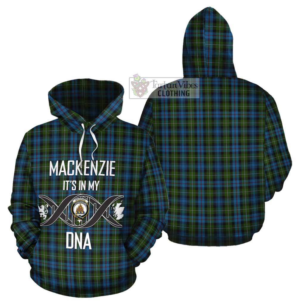 Tartan Vibes Clothing Mackenzie (Mckenzie) Tartan Cotton Hoodie with Family Crest DNA In Me Style
