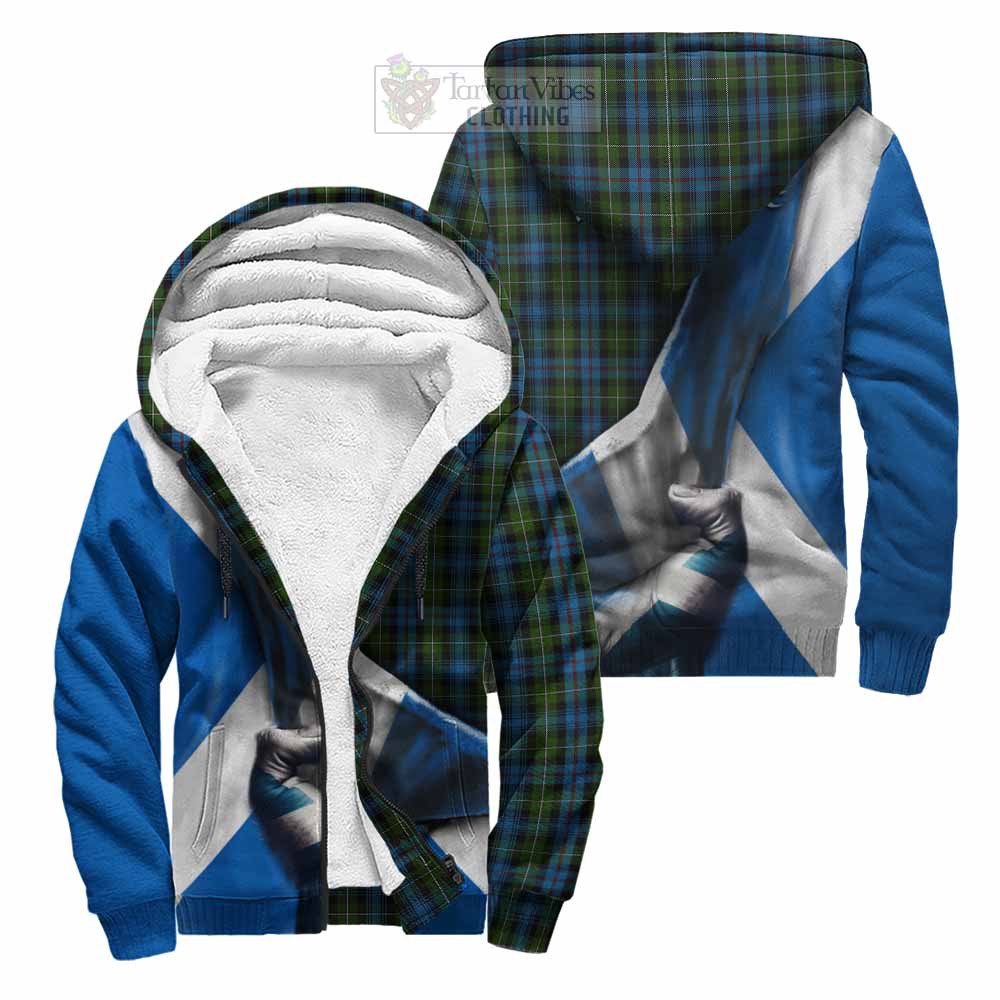 Tartan Vibes Clothing Mackenzie (Mckenzie) Tartan Sherpa Hoodie with Family Crest Scotland Patriotic Style