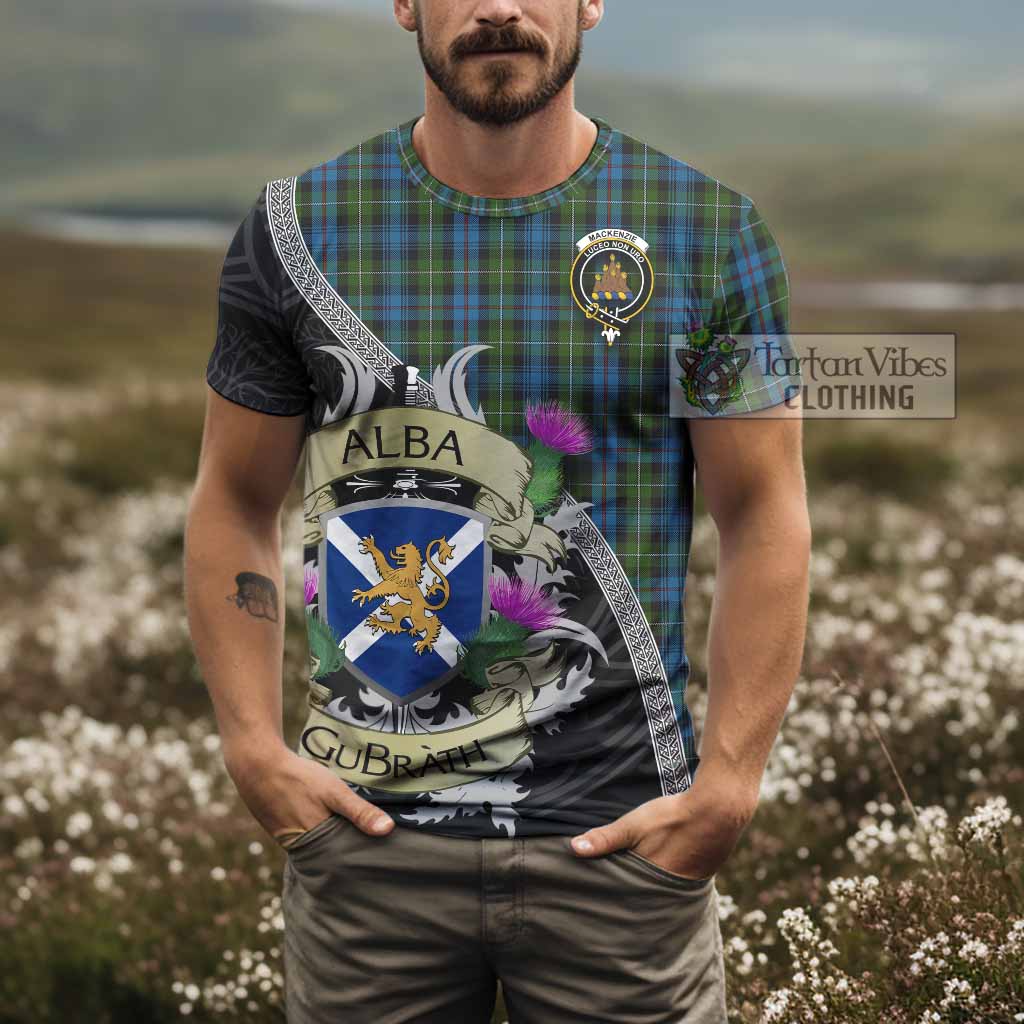 Tartan Vibes Clothing Mackenzie (Mckenzie) Tartan Family Crest T-Shirt Lion Rampant Royal Thistle Shield Celtic Inspired