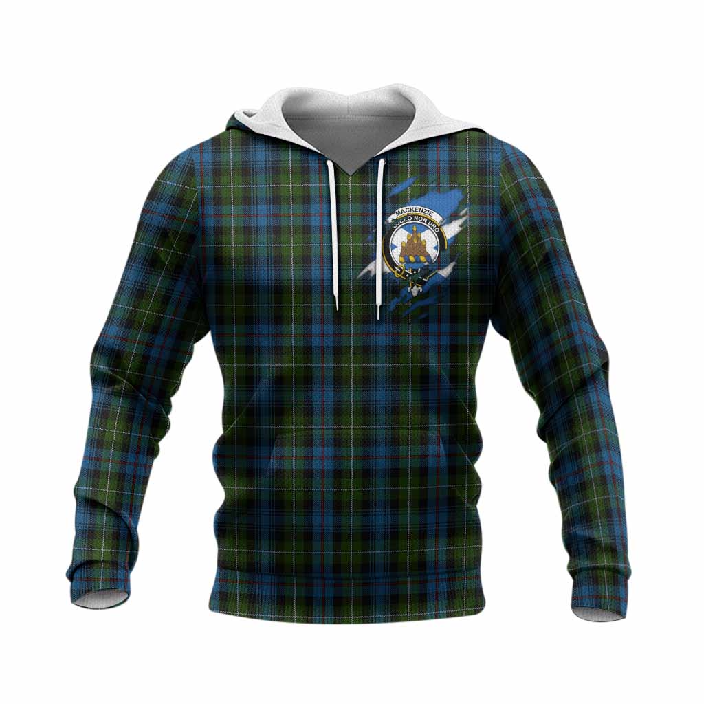 Mackenzie (Mckenzie) Clan Crest In Me Tartan Knitted Hoodie Scotland Flag Style