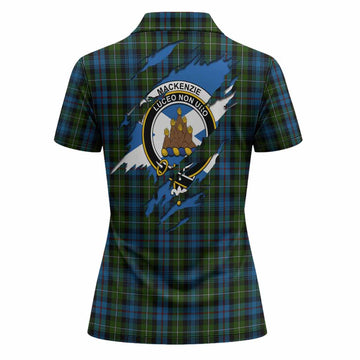 Mackenzie (Mckenzie) Clan Crest In Me Tartan Women Polo Shirt Scotland Flag Style