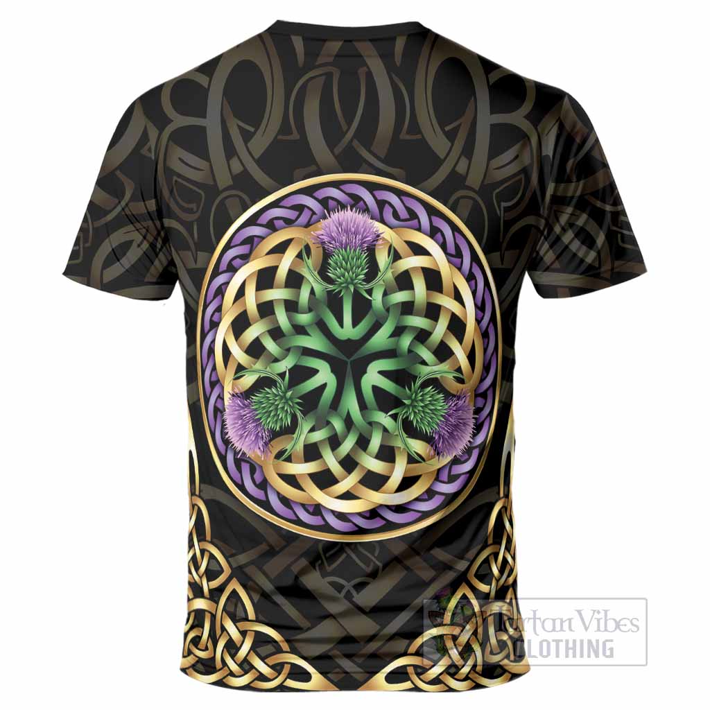 Mackenzie (Mckenzie) Clan Crest T-Shirt Celtic Scottish Thistle