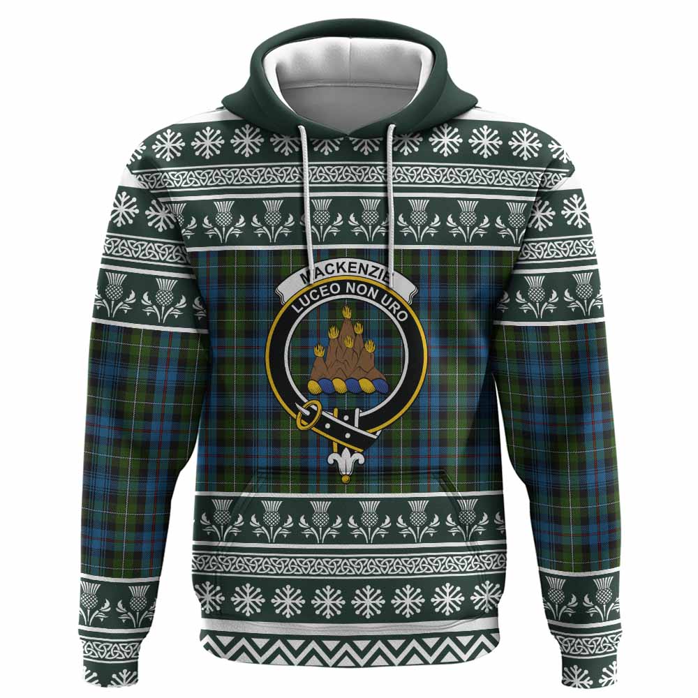 Mackenzie (Mckenzie) Clan Tartan Christmas Hoodie with Family Crest - Tartan Vibes Clothing