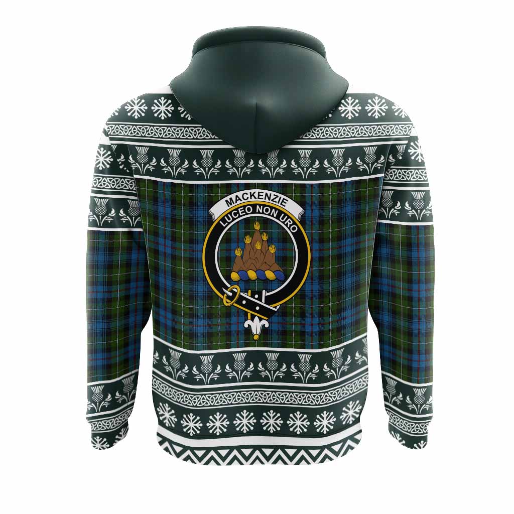 Mackenzie (Mckenzie) Clan Tartan Christmas Hoodie with Family Crest - Tartan Vibes Clothing