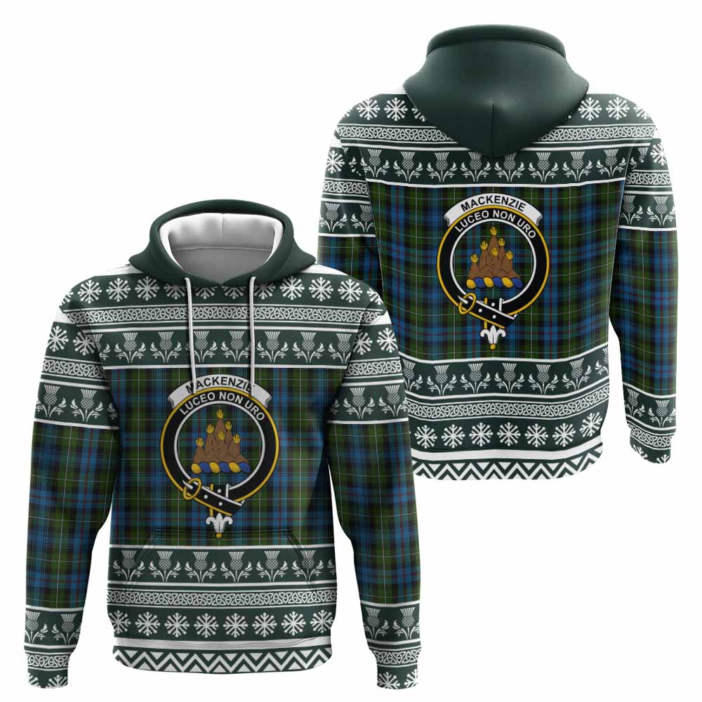 Mackenzie (Mckenzie) Clan Tartan Christmas Hoodie with Family Crest - Tartan Vibes Clothing