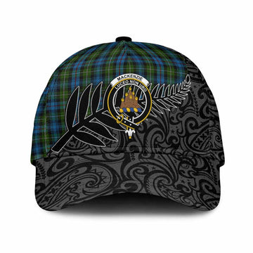 Mackenzie (Mckenzie) Crest Tartan Classic Cap with New Zealand Silver Fern Half Style