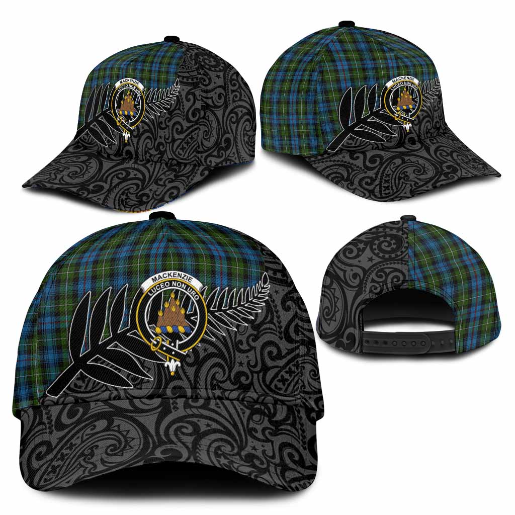 Mackenzie (Mckenzie) Crest Tartan Classic Cap with New Zealand Silver Fern Half Style