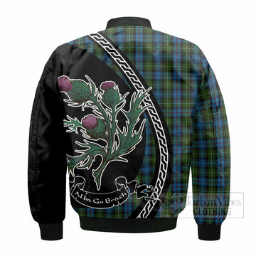 Mackenzie (Mckenzie) Family Crest Tartan Bomber Jacket Alba Thistle Inspired