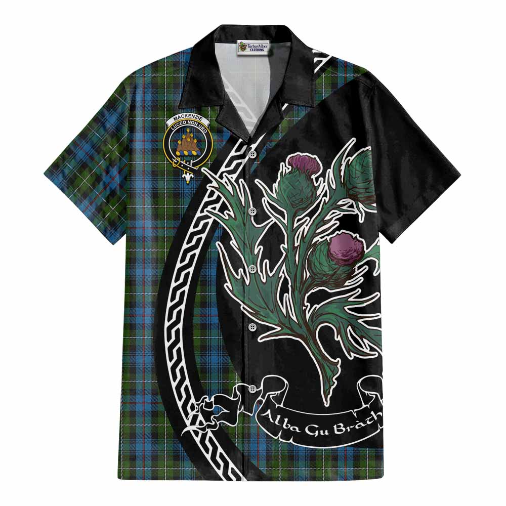 Mackenzie (Mckenzie) Family Crest Tartan Cotton Hawaiian Shirt Alba Thistle Inspired - Tartan Vibes Clothing