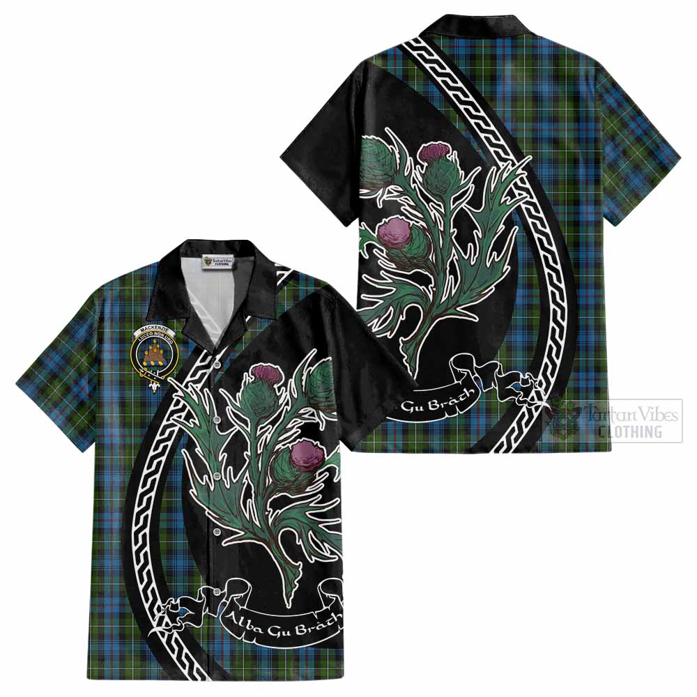 Mackenzie (Mckenzie) Family Crest Tartan Cotton Hawaiian Shirt Alba Thistle Inspired - Tartan Vibes Clothing