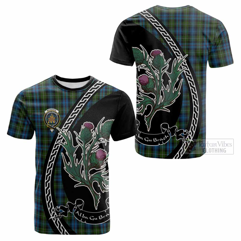 Mackenzie (Mckenzie) Family Crest Tartan Cotton T-shirt Alba Thistle Inspired - Tartan Vibes Clothing