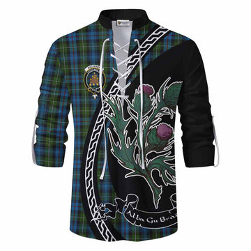 Mackenzie (Mckenzie) Family Crest Tartan Ghillie Shirt Alba Thistle Inspired