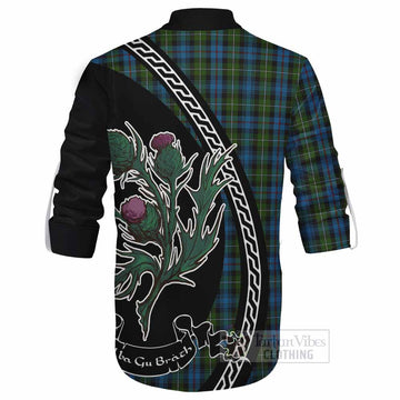 Mackenzie (Mckenzie) Family Crest Tartan Ghillie Shirt Alba Thistle Inspired