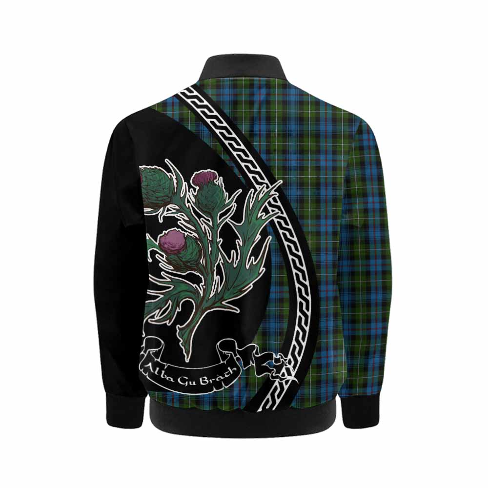 Mackenzie (Mckenzie) Family Crest Tartan Kid Bomber Jacket Alba Thistle Inspired - Tartan Vibes Clothing