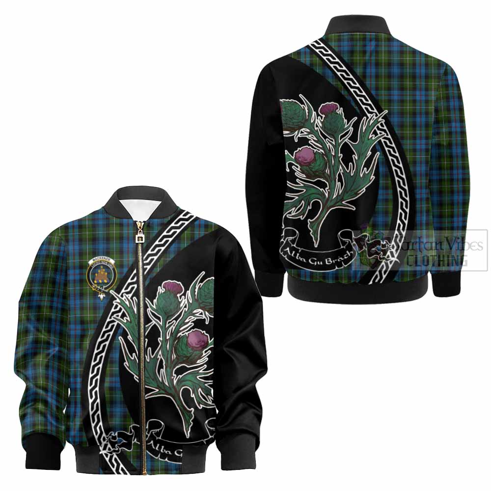 Mackenzie (Mckenzie) Family Crest Tartan Kid Bomber Jacket Alba Thistle Inspired - Tartan Vibes Clothing
