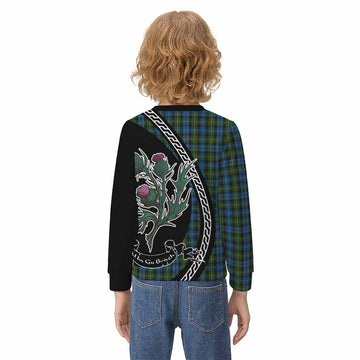 Mackenzie (Mckenzie) Family Crest Tartan Kid Knitted Sweatshirt Alba Thistle Inspired - Tartan Vibes Clothing