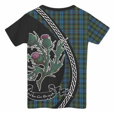 Mackenzie (Mckenzie) Family Crest Tartan Kid T-shirt Alba Thistle Inspired