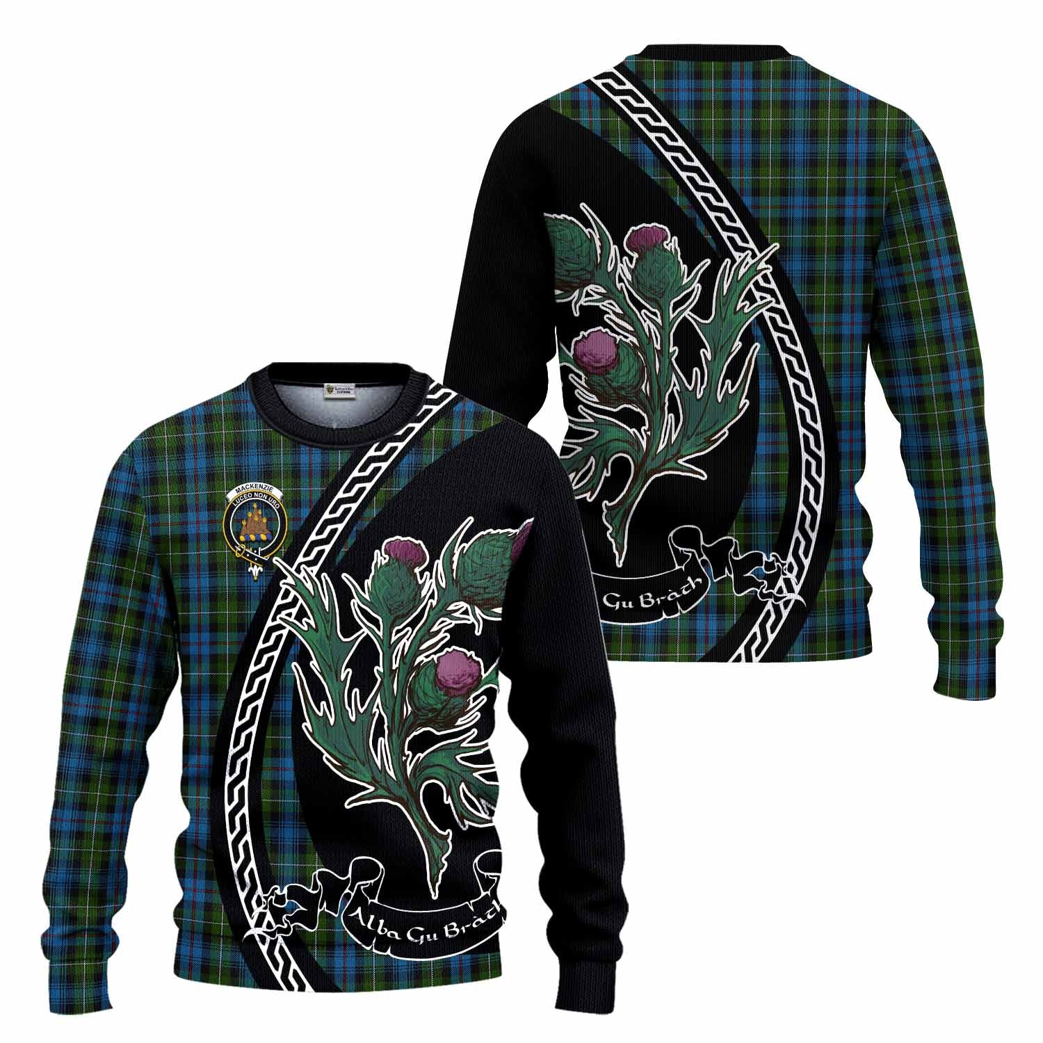 Mackenzie (Mckenzie) Family Crest Tartan Knitted Sweater Alba Thistle Inspired - Tartan Vibes Clothing