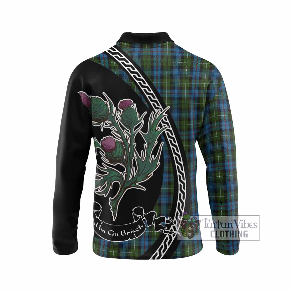 Mackenzie (Mckenzie) Family Crest Tartan Long Sleeve Polo Shirt Alba Thistle Inspired - Tartan Vibes Clothing