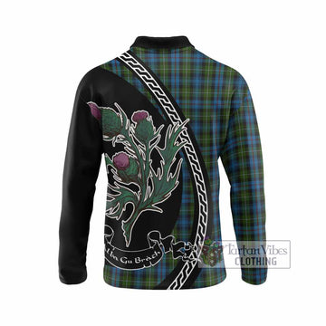 Mackenzie (Mckenzie) Family Crest Tartan Long Sleeve Polo Shirt Alba Thistle Inspired