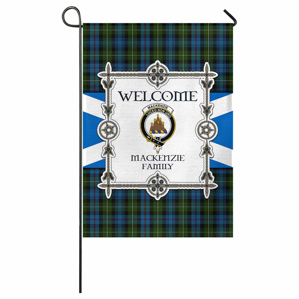 Mackenzie (Mckenzie) Family Crest Tartan Welcome Garden Flag Saltire Harmony Style - Tartan Vibes Clothing
