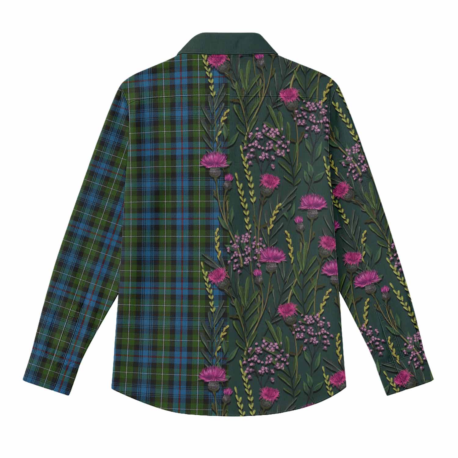 Mackenzie (Mckenzie) Family Crest Tartan Women Casual Shirt Scottish Thistle Flower Pattern Half Style - Tartan Vibes Clothing