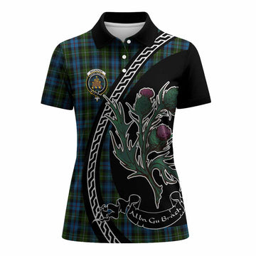 Mackenzie (Mckenzie) Family Crest Tartan Women Polo Shirt Alba Thistle Inspired