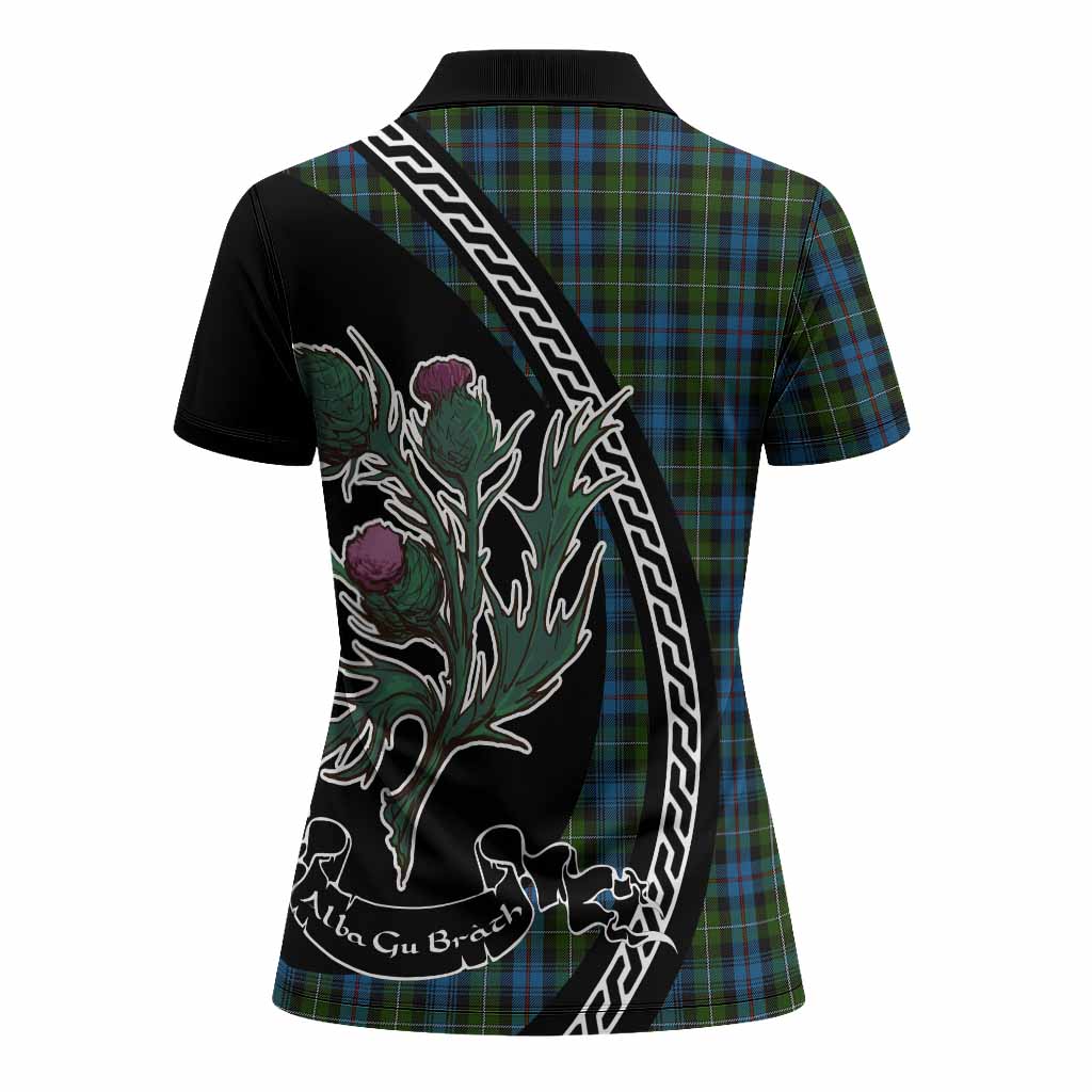 Mackenzie (Mckenzie) Family Crest Tartan Women Polo Shirt Alba Thistle Inspired - Tartan Vibes Clothing