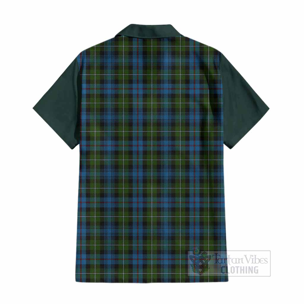 Mackenzie (Mckenzie) Tartan Accent Cotton Hawaiian Shirt with Family Crest