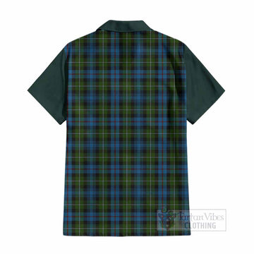 Mackenzie (Mckenzie) Tartan Accent Cotton Hawaiian Shirt with Family Crest