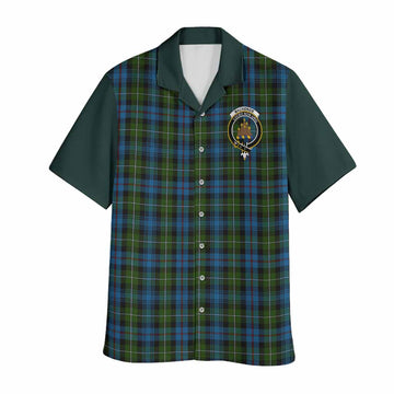 Mackenzie (Mckenzie) Tartan Accent Hawaiian Shirt with Family Crest