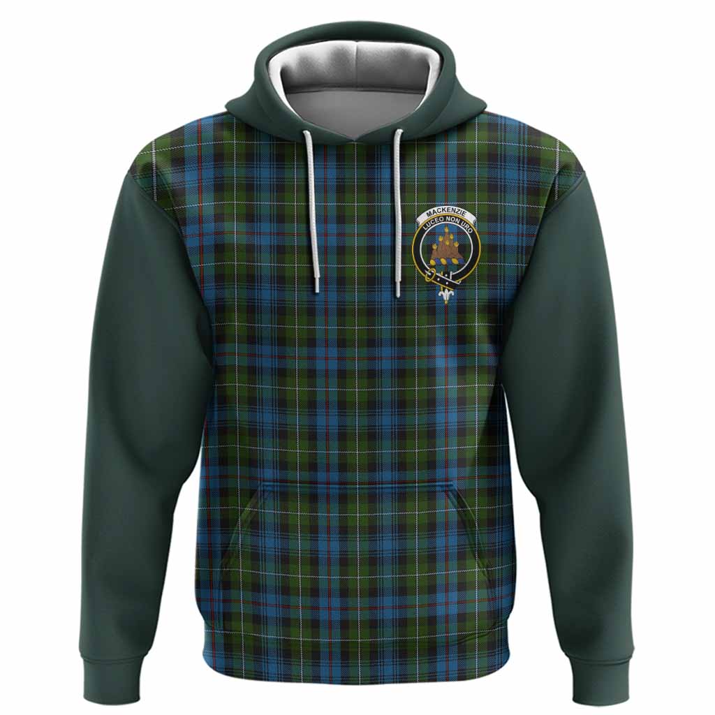 Mackenzie (Mckenzie) Tartan Accent Hoodie with Family Crest