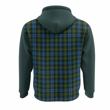 Mackenzie (Mckenzie) Tartan Accent Hoodie with Family Crest
