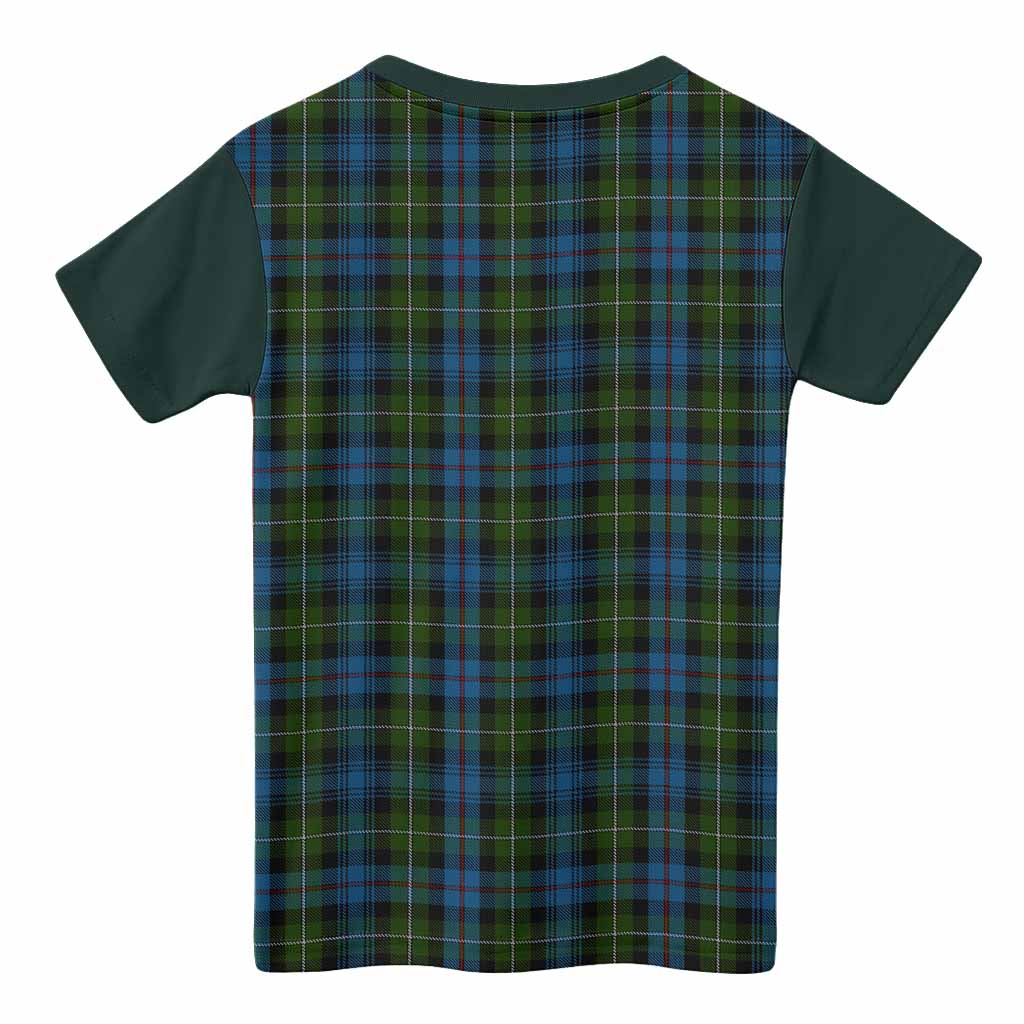 Mackenzie (Mckenzie) Tartan Accent Kid T-shirt with Family Crest