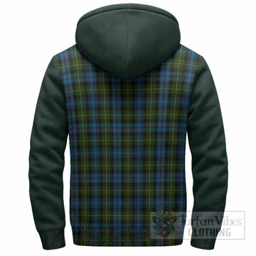 Mackenzie (Mckenzie) Tartan Accent Sherpa Hoodie with Family Crest