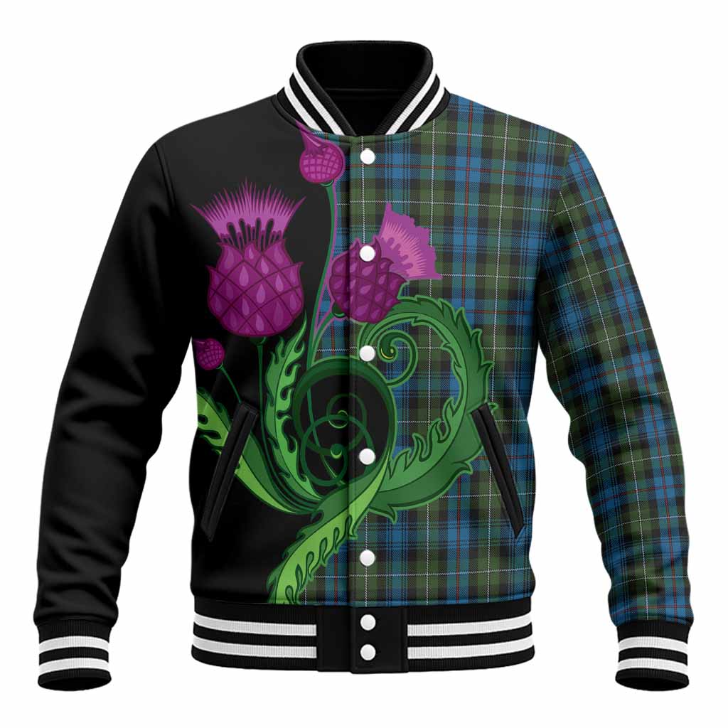 Mackenzie (Mckenzie) Tartan Baseball Jacket Traditional Scottish Thistle
